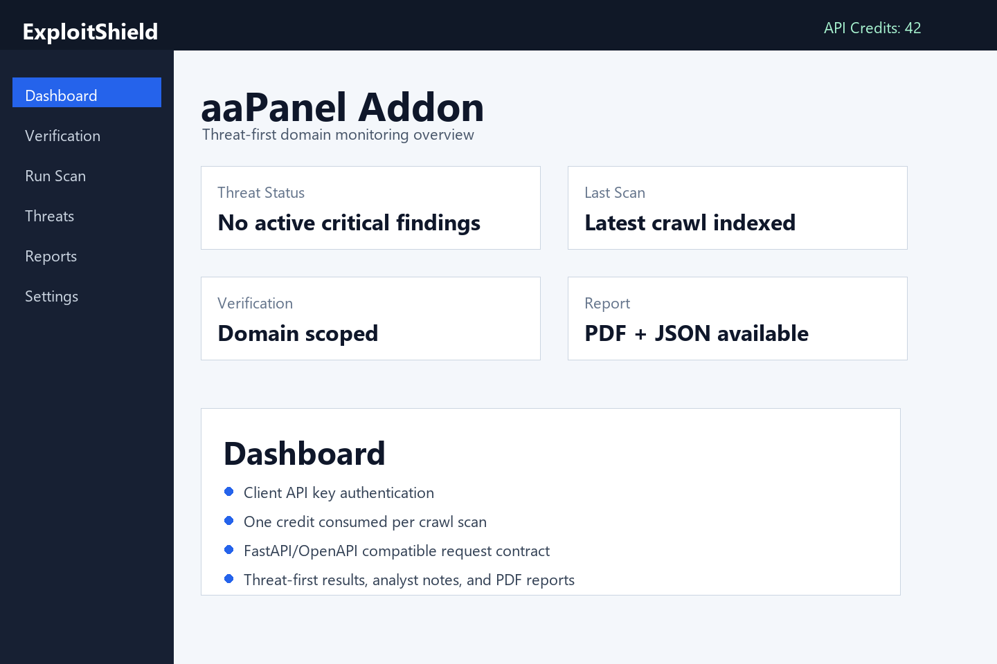 aaPanel Addon screenshot