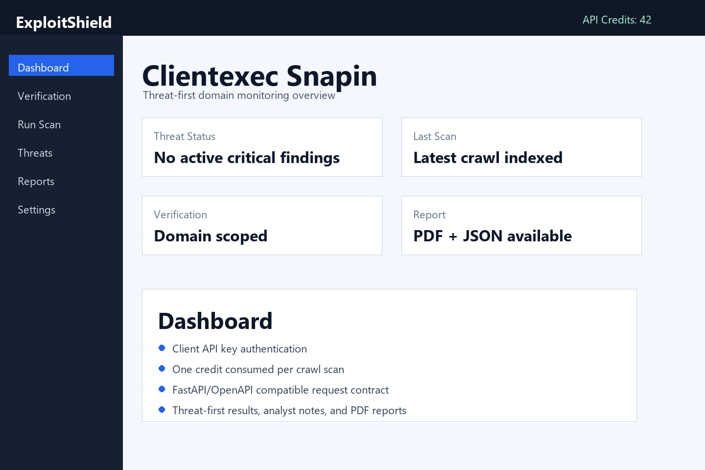 Clientexec Snapin screenshot