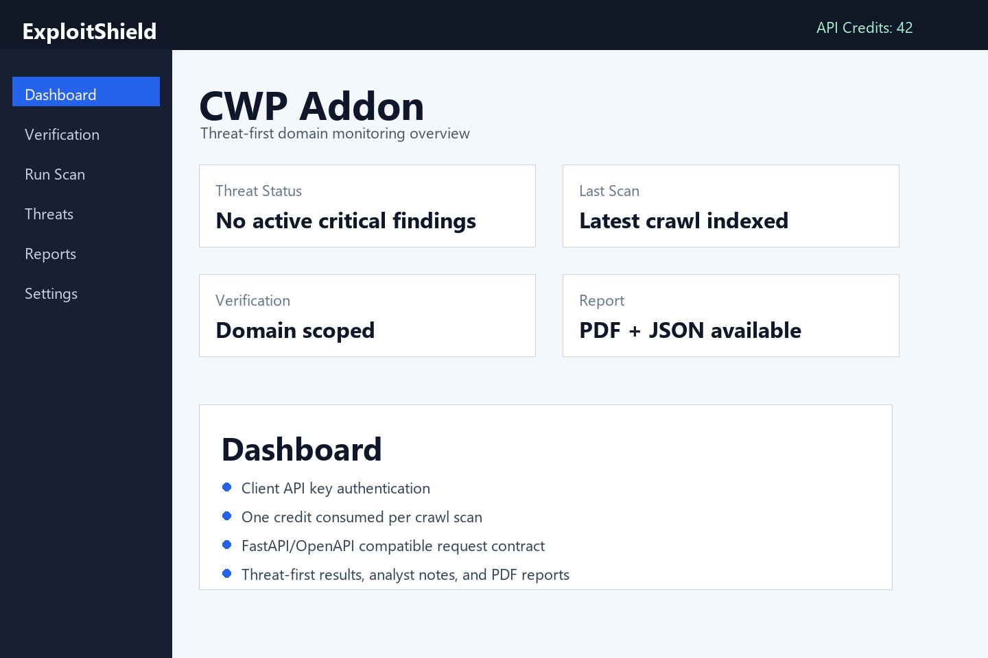 CWP Addon screenshot
