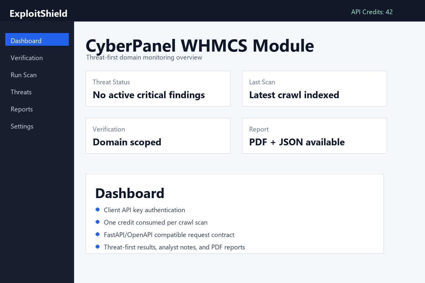 CyberPanel WHMCS Module screenshot