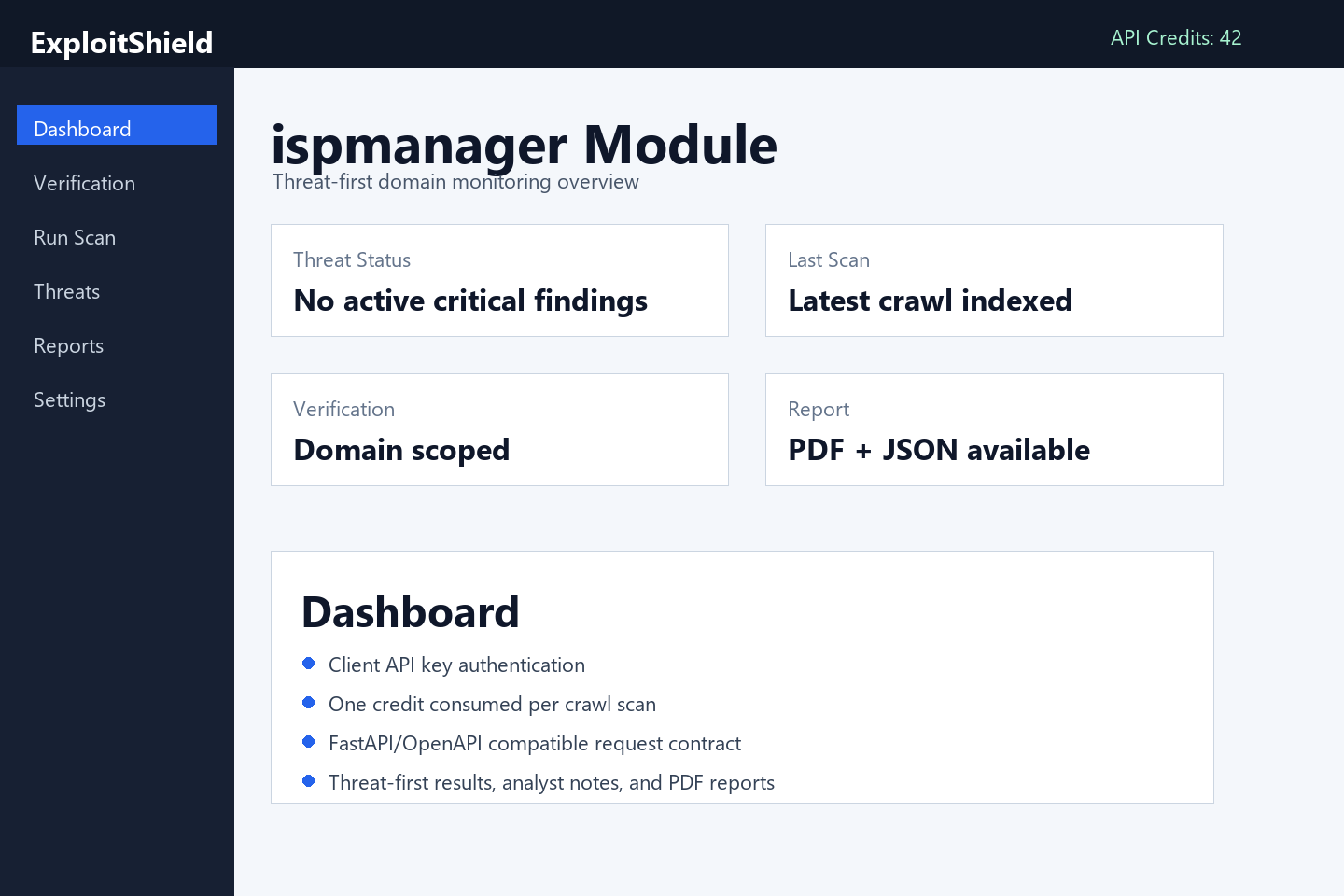 ispmanager Module screenshot