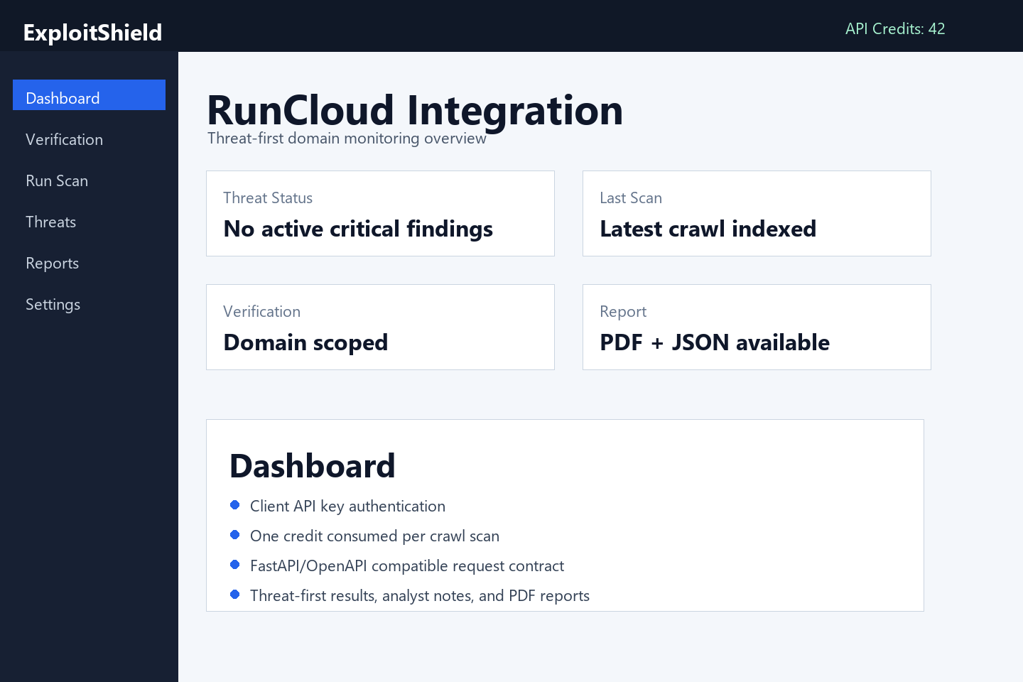 RunCloud Integration screenshot